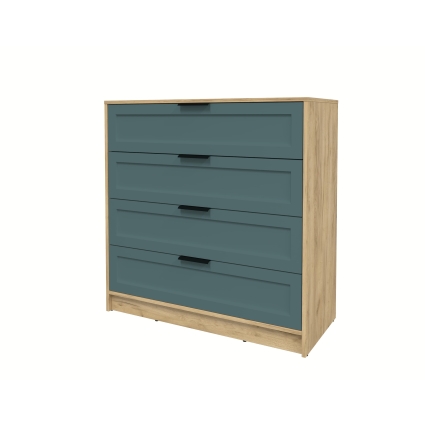 Kомод Тренд КТ-К100 (Дуб золотой ЛДСП/ Верде ЛМДФ) Ш1000 В1020 Г451 Kомод Тренд КТ-К100 (Дуб золотой ЛДСП/ Верде ЛМДФ) Ш1000 В1020 Г451